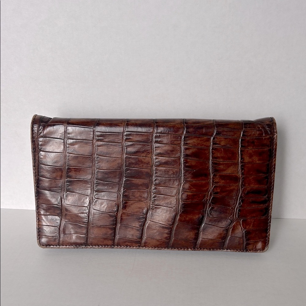 Stylish TUSK Brown Crocodile leather Pattern Women's Wallet